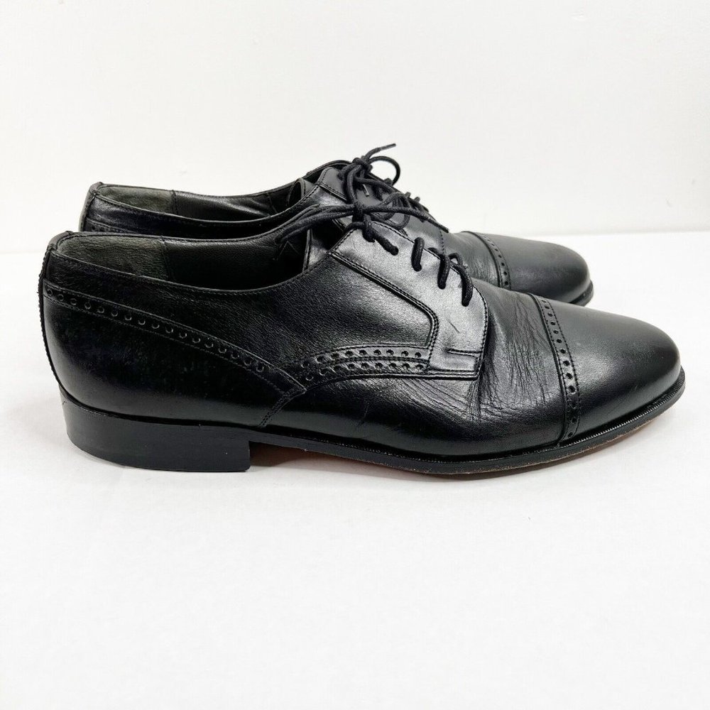 E.T. Wright Oxfords Dress Shoes Mens Sz 11.5XW Black Leather Upper